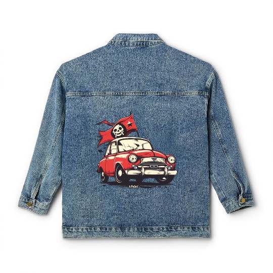 Communist Soviet Pirate Retro Car Classic Women's Denim Jackets
