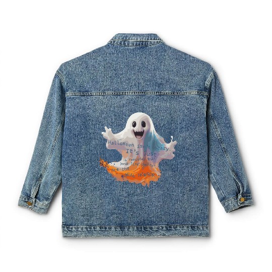Ghost Real Horror Transparent Classic Women's Denim Jackets