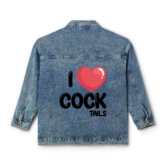 Funny I Love Cocktails 1 Classic Women's Denim Jackets