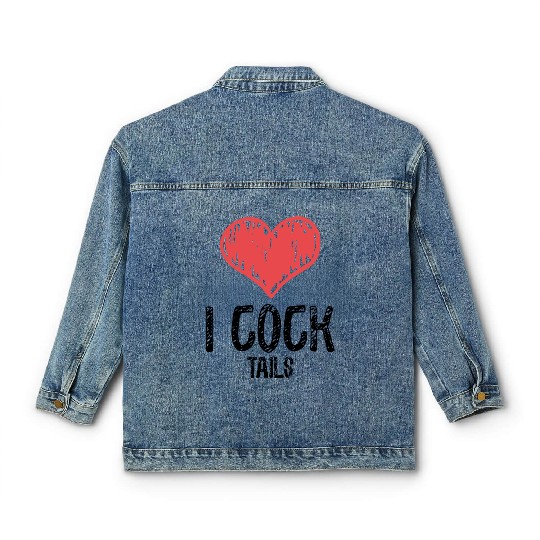 Funny I Love Cocktails 3 Classic Women's Denim Jackets