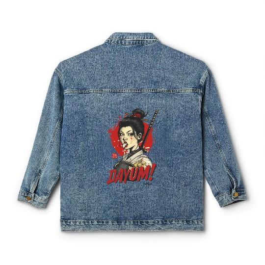 Samurai Geisha Warrior Classic Women's Denim Jackets