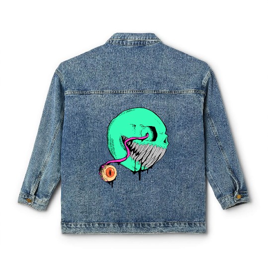 Cringe Zombie Pac Man Classic Women's Denim Jackets