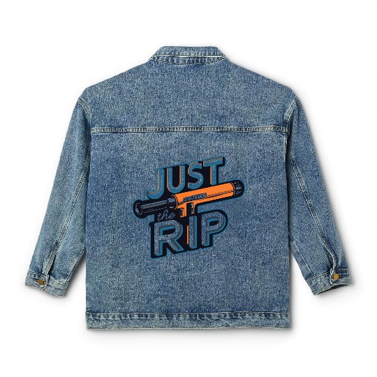 Just the Rip – Vintage welder sticker Classic Women's Denim Jackets
