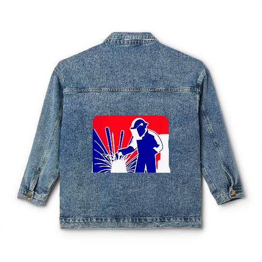 Major League Welder Sticker – Perfect for Proud We Classic Women's Denim Jackets