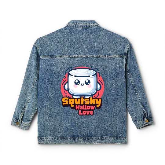 Marshmallow Man - Squishy Mallow Love Classic Women's Denim Jackets