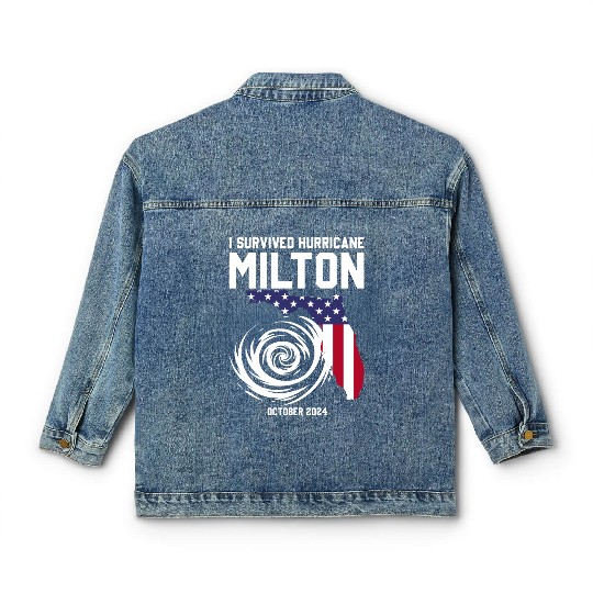 I survived Hurricane Milton October 2024 Florida Classic Women's Denim Jackets