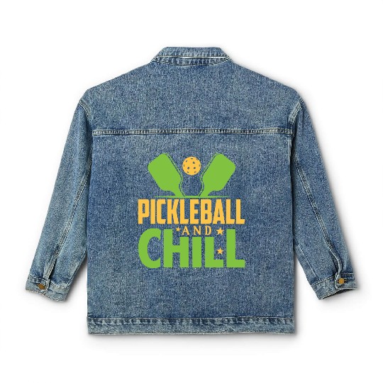 Pickleball And Chill Classic Women's Denim Jackets