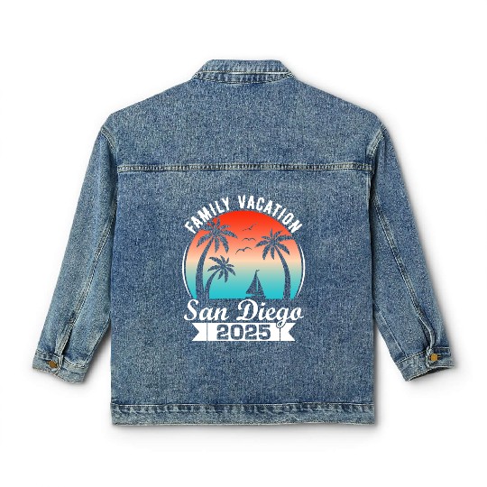 Family Vacation 2025 San Diego Summer Holiday Classic Women's Denim Jackets