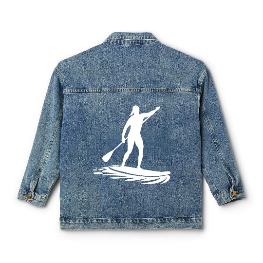 Stand Up Paddle Leisure Vacation Classic Women's Denim Jackets