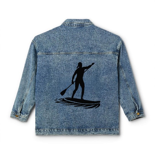 Stand Up Paddle Leisure Vacation Classic Women's Denim Jackets