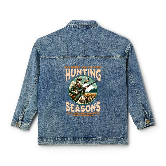 "THE BIRDS ARE CALLING HUNTING SEASONS" PHEASANT Classic Women's Denim Jackets