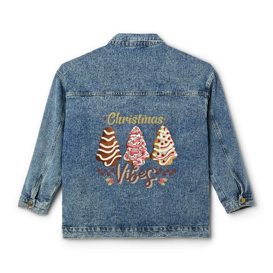 Christmas Vibes Classic Women's Denim Jackets
