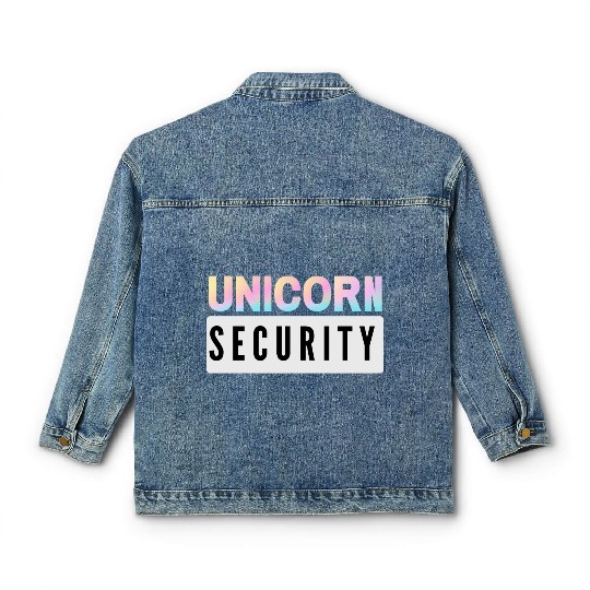 Unicorn Security - Mom Dad Daughter Adult Kids Classic Women's Denim Jackets