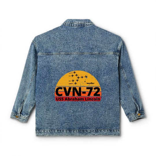 US Aircraft Carrier CVN 72 USS Abraham Lincoln Classic Women's Denim Jackets