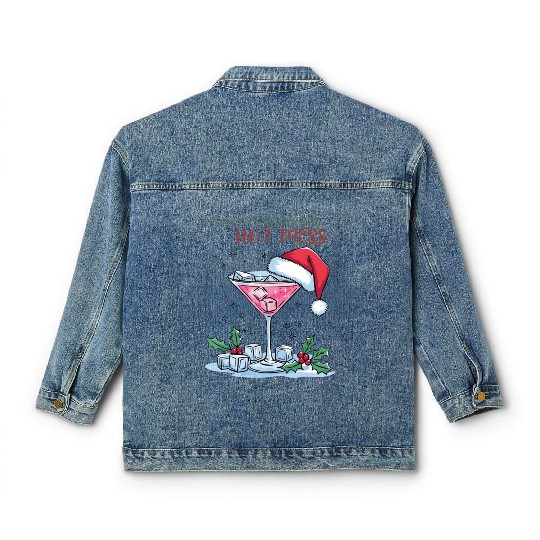 Santa Favorite Hot Mess, Merry Christmas Classic Women's Denim Jackets