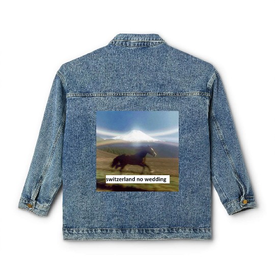 horse switzerland no wedding Classic Women's Denim Jackets