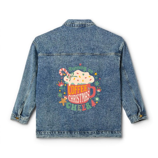 Running on Coffee Christmas Classic Women's Denim Jackets