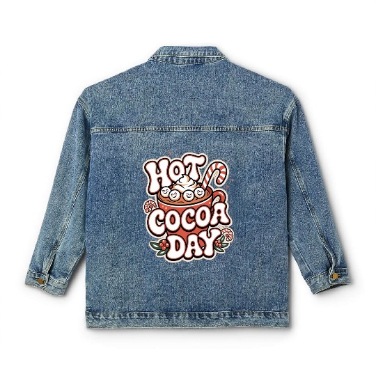 Hot Cocoa Day Classic Women's Denim Jackets