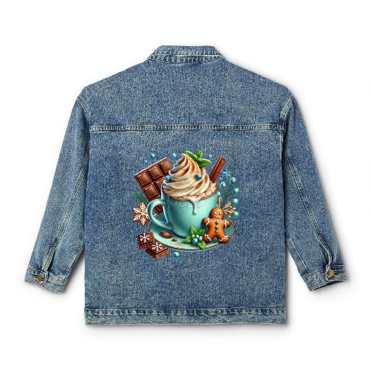 Christmas ice cream, Coquette Chistmas Classic Women's Denim Jackets