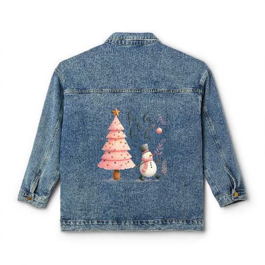 Fa La La La La, Merry Christmas Classic Women's Denim Jackets