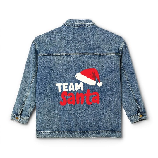 Team Santa Santa Claus Christmas Santa Claus Classic Women's Denim Jackets