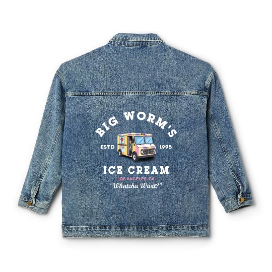 Big Worm s Ice Cream Whatchu Want Classic Women's Denim Jackets