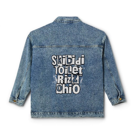 Cool Skibidi Toilet Rizz Ohio meme Classic Women's Denim Jackets