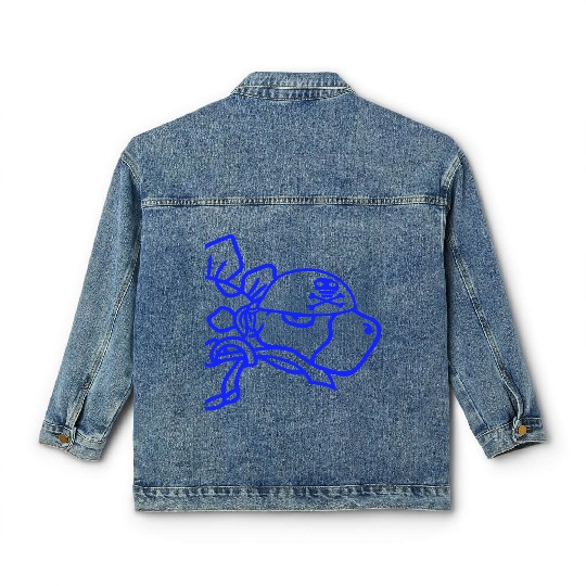 Dinosaur Pirate Stegosaurus Funny Dino Sabre Mouth Classic Women's Denim Jackets