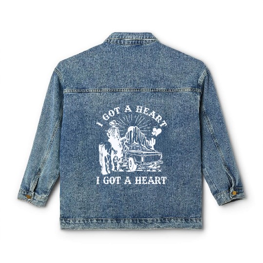 I Got A Heart Like A Truck Classic Women's Denim Jackets