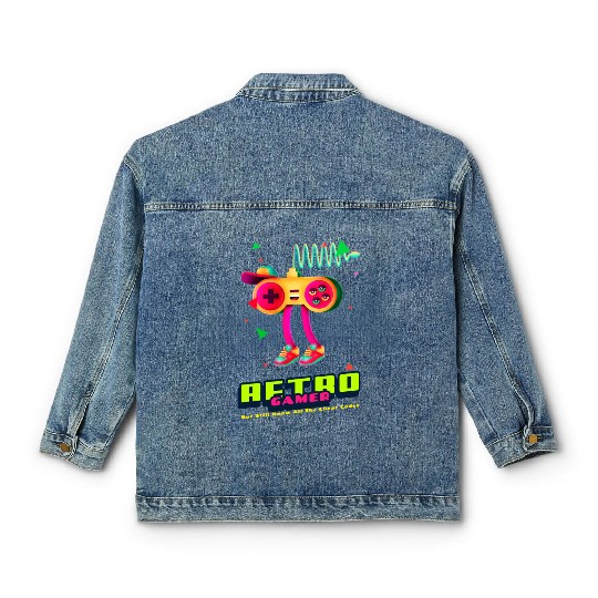 Retro Gamer But still know all the cheat codes Classic Women's Denim Jackets