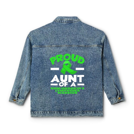 Non-Hodgkin Lymphoma Awareness Proud Aunt Classic Women's Denim Jackets