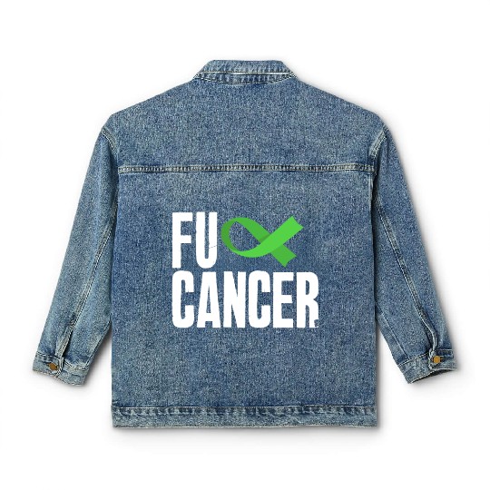 Non-Hodgkin Lymphoma Awareness Fuck Cancer Classic Women's Denim Jackets