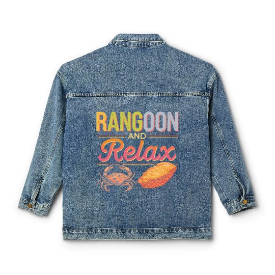 Crab Rangoon Lover American Chinese Sea Food Classic Women's Denim Jackets