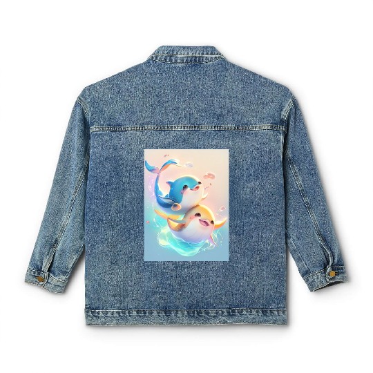 Happy birthday bevels tuna Classic Women's Denim Jackets