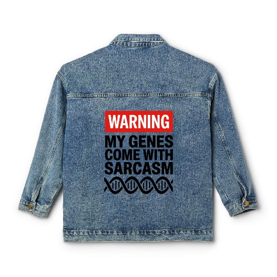 Sarcastic Genealogy DNA Test Genetics Biologist Classic Women's Denim Jackets