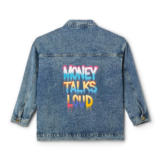 Money Talks Art Classic Women's Denim Jackets