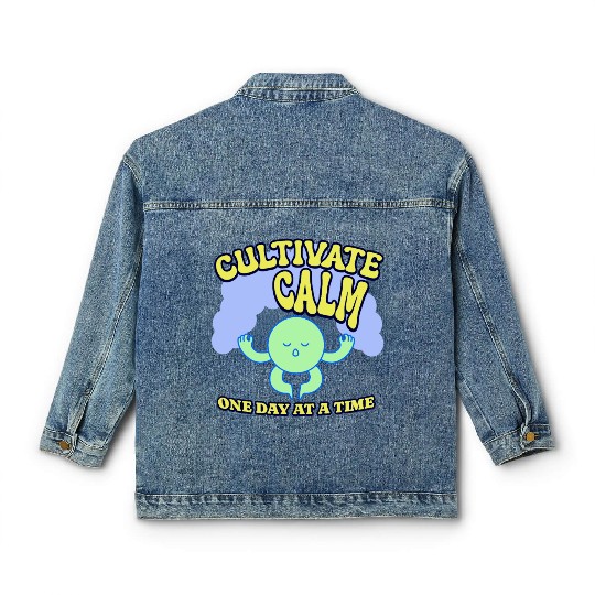 Cultivating Calm One Day At A Time Peaceful Classic Women's Denim Jackets