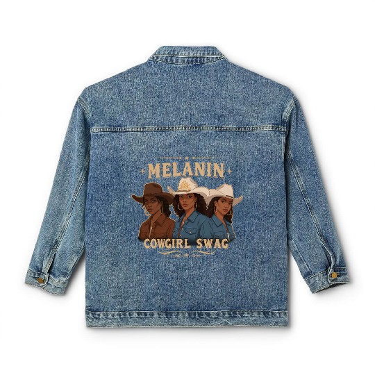 African American Melanin Cowgirl Swag Rodeo Classic Women's Denim Jackets