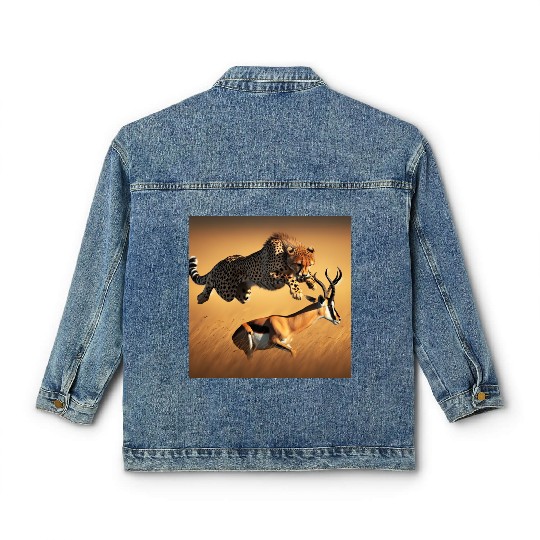Cheetah on the Hunt Classic Women's Denim Jackets