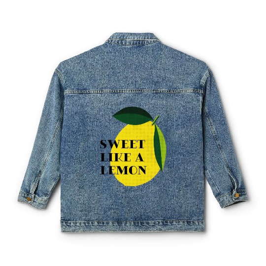 Sweet like a lemon Fruit Citrus Yellow Summer Classic Women's Denim Jackets