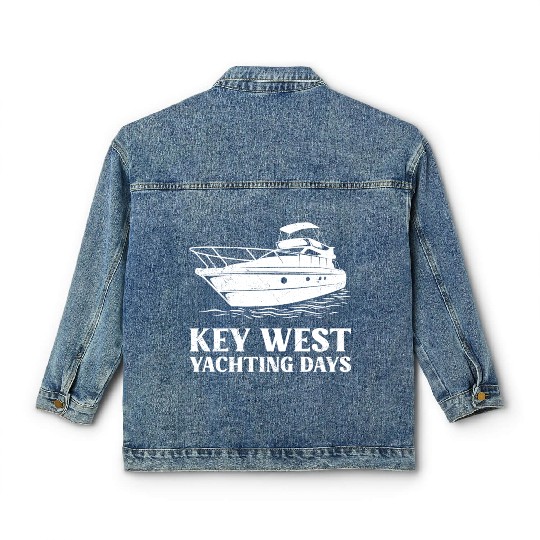 KEY-WEST YACHTING DAYS Florida Keys Sunshine-State Classic Women's Denim Jackets