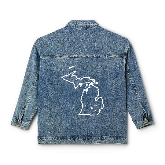 Michigan The Great Lakes State USA Cool Classic Women's Denim Jackets Am