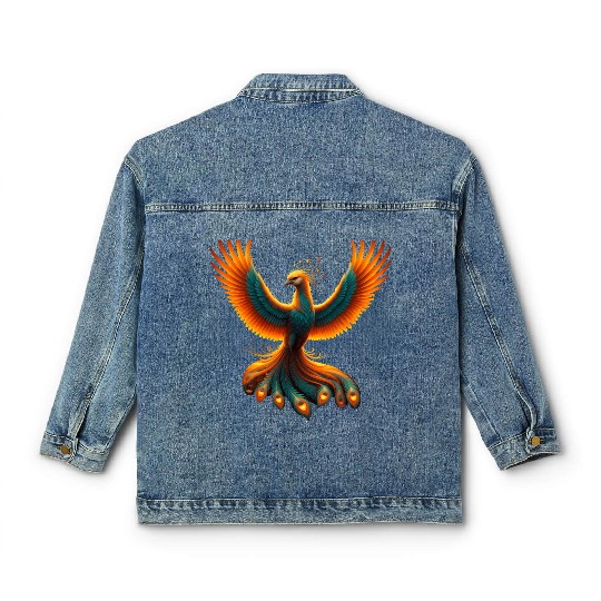 Phoenix Power A Colorful Celebration of Life Classic Women's Denim Jackets