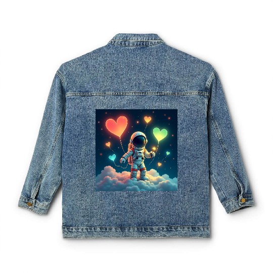 Astronauts are full of love Classic Women's Denim Jackets
