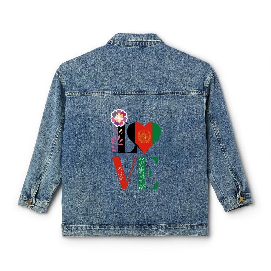 Kabul Store Love Afghanistan Classic Women's Denim Jackets