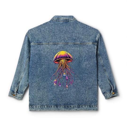 Electric Jellyfish Classic Women's Denim Jackets