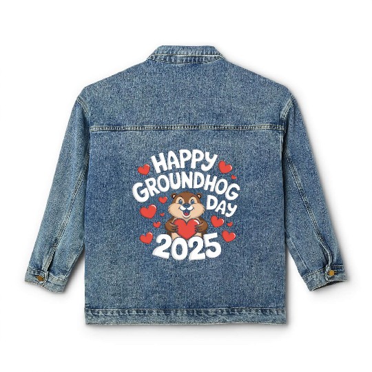 Happy Groundhog Day Classic Women's Denim Jackets