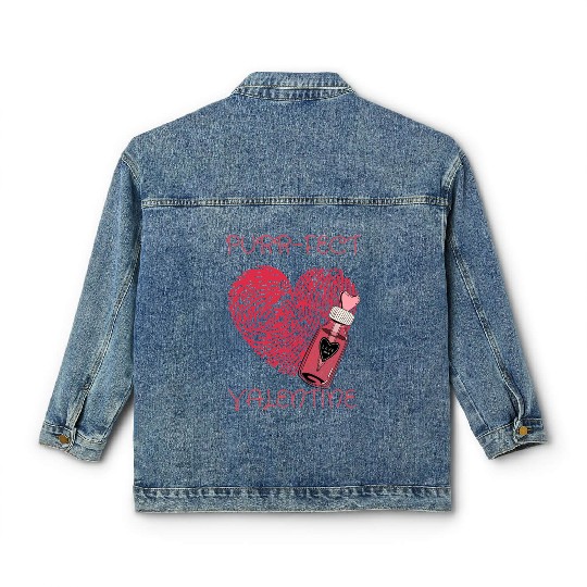 Purrfect Valentine day Classic Women's Denim Jackets