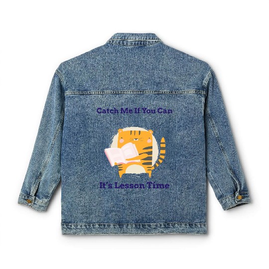 Cheetah Teacher Classic Women's Denim Jackets