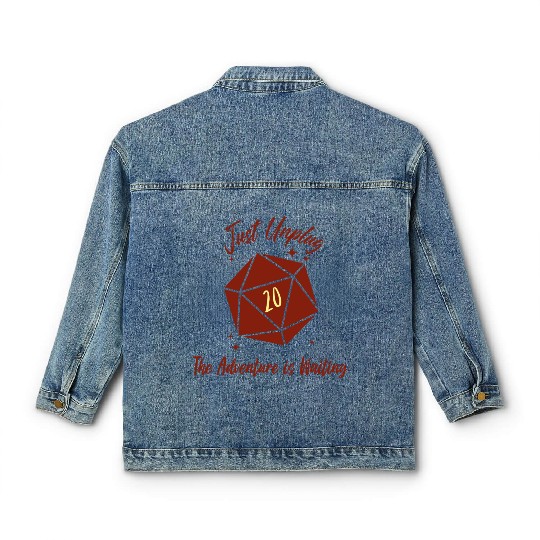 unplug the adventure is waiting Classic Women's Denim Jackets